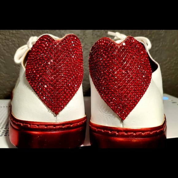 SCHUTZ White w/red Chrome bottom Sneaker - Picture 5 of 7